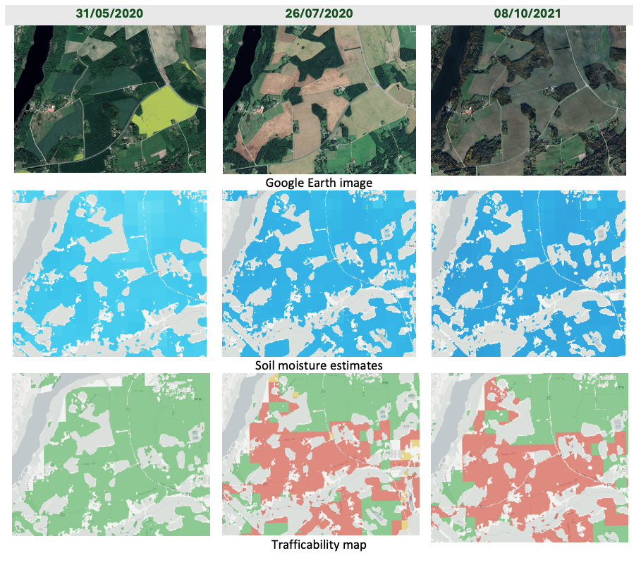 Open area landscape trafficability results for M1A1 military vehicle. Source: Kappazeta